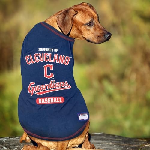 MLB Cleveland Guardians Dog T-Shirt Extra Large. - Licensed Shirt for Pets Team Colored with Team Logos- Premium Stretchable Materials for The Comfort of Your Dog & Cat - Image 5