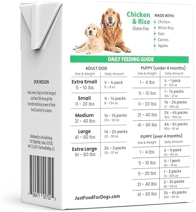 JustFoodForDogs Pantry Fresh Wet Dog Food,Complete Meal or Dog Food Topper,Chicken & White Rice Human Grade-Dog-Food Recipe - 12.5 oz,(Pack of 24) - Image 2