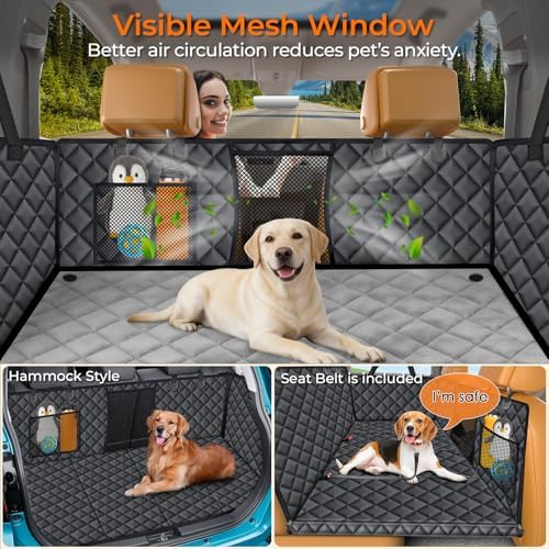 URPOWER Hard Bottom Dog Car Seat Cover, Back Seat Extender with Blanket - Image 6