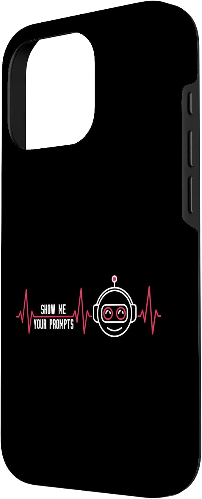 Show Me Your Prompts AI Artificial Intelligence Heartbeat Case for iPhone 16 Pro - Image 2