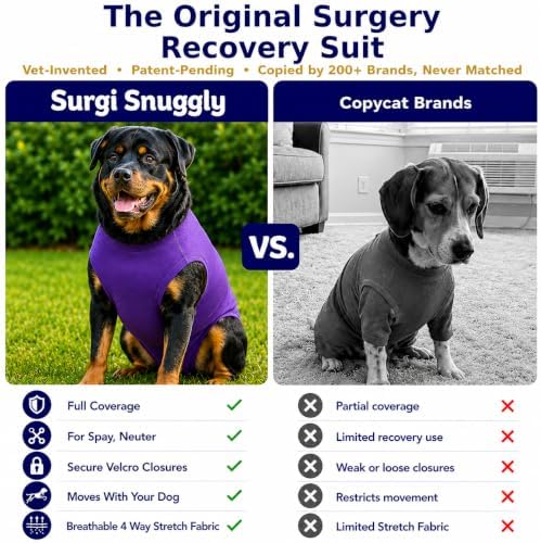Surgi Snuggly Dog Surgery Recovery Suit, Cone Alternative, Spay/Neuter 2XLS - Image 3