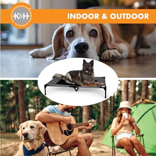 K&H Outdoor Elevated Dog Bed for Large & X-Large Pets, Charcoal, XL 50x32in - Image 6