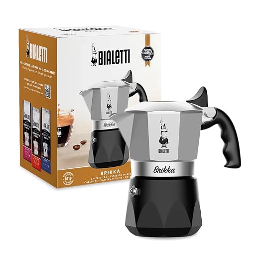 Bialetti Brikka Moka Pot Stovetop Espresso Maker – Crema-Rich Italian Coffee Maker, 2 Espresso Shots (3.4 oz / 100 mL), Black - Image 3