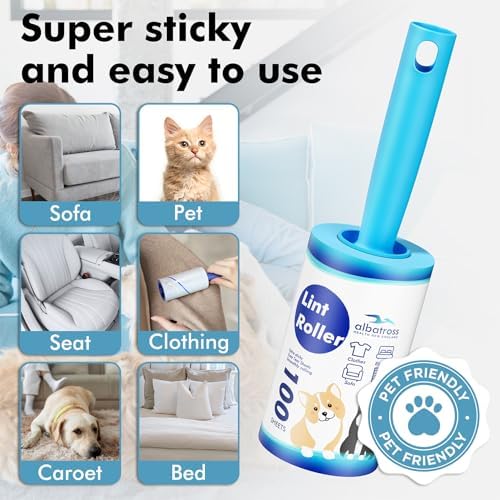 Lint Rollers for Pet Hair Extra Sticky, 1200 Sheets Mega Value Set Lint Rollers for Pet Hair Removal, Dog and Cat Lint Remover for Clothes, Furniture, Carpet - Image 5