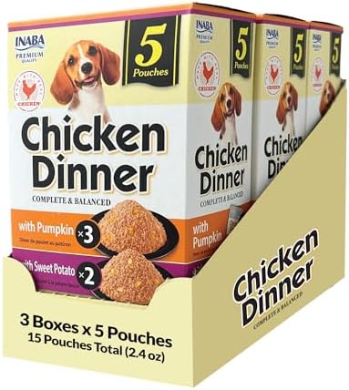 INABA Chicken Dinner Wet Dog Food, Pumpkin Sweet Potato Variety, 15ct by INABA