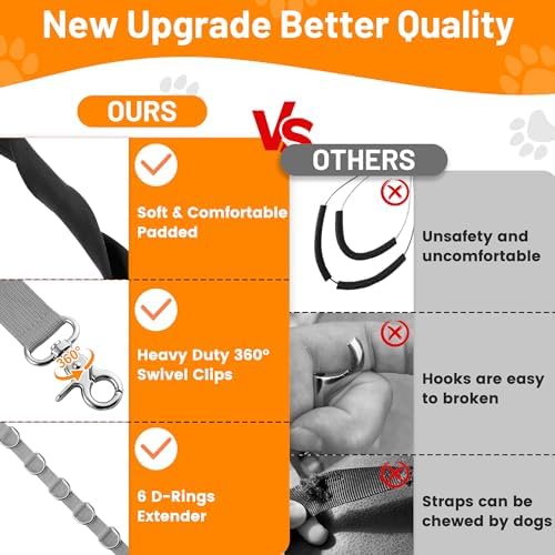 Dog Grooming Belly Strap - Dog Grooming Loops for Table Arm Extender with Clamp Extension Loop Bathing Restraint Leash No Sit Haunch Holder for Small & Medium Dogs Hair Cutting Washing (Gray) - Image 4