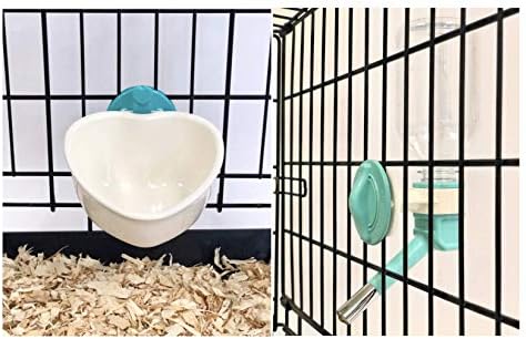 Choco Nose Patented No-Drip Dog Water Bottle/Feeder Leak-Proof Nozzle (C528 Aqua Dish Set, Rabbits-Chinchillas-Toy Dogs-10.2 fl.oz) - Image 5