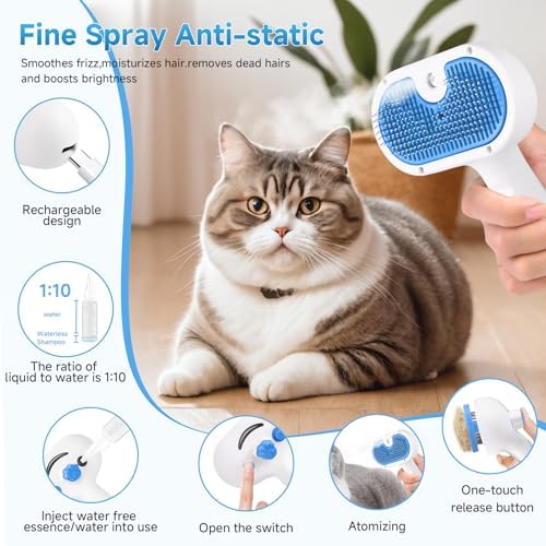 Pet Steam Brush for Dog, cat brushes for indoor cats - Image 4