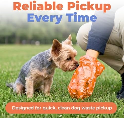 Best Pet Supplies Poop Bags for Dogs - Orange, 240 Count - Image 2