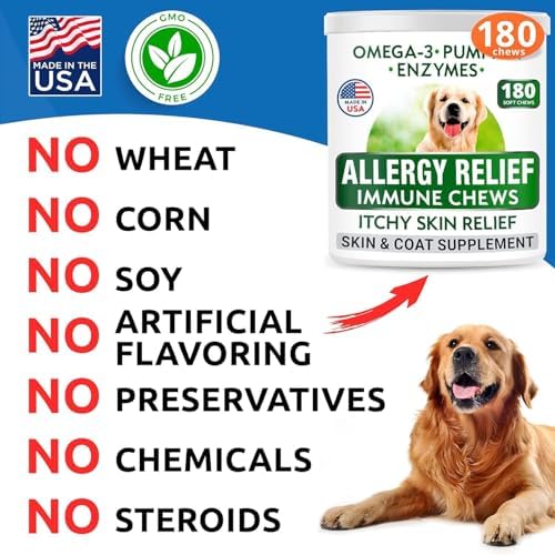 Dog Allergy Relief Chews - Skin Health & Anti-Itch Supplement with Omega-3 - Image 6