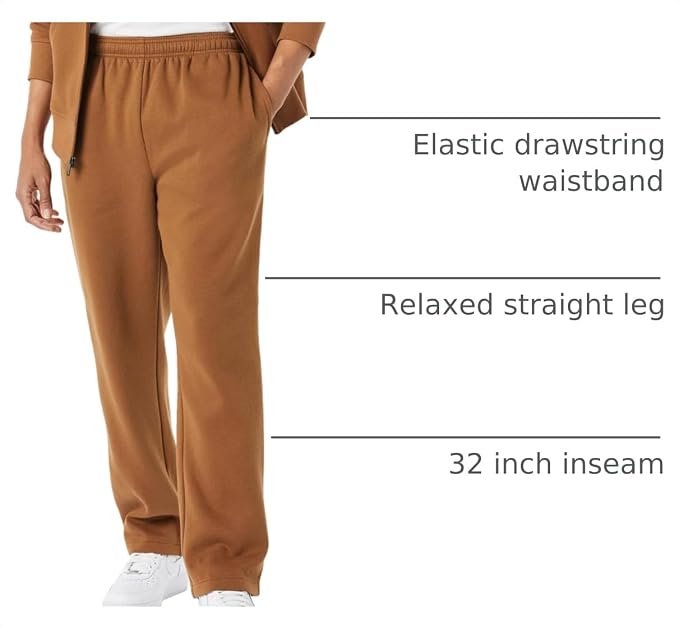 Amazon Essentials Men's Relaxed Straight Leg Fleece Open Bottom Sweatpant (Available in Big & Tall) - Image 5