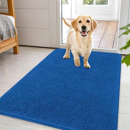 OLANLY Dog Door Mat for Muddy Paws 44x32, Super Absorbent Chenille Mud Mat by OLANLY