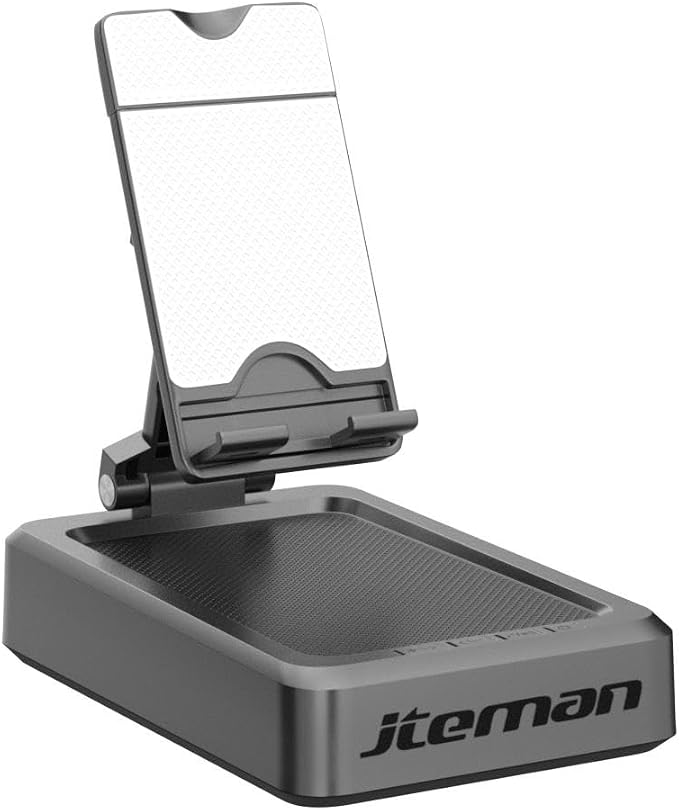 Jteman Wireless Bluetooth Speaker Tablet Stand, Adjustable with Bluetooth Speakers,Gifts for Women Men,Kitchen Gadget for Men,Compatible with Phones and Tablet (4.0-12.9'') - Graphite - Image 4