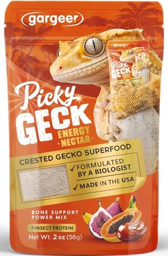 Gargeer 2oz Picky Geck Energy Nectar Diet - Crested Gecko Food. Made in USA by Gargeer