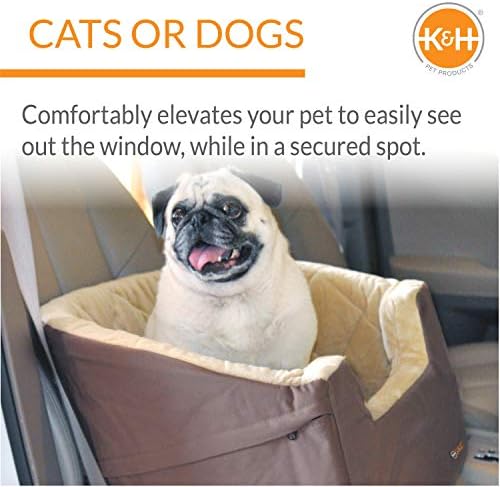 K&H Bucket Booster Dog Car Seat, Cat & Dog Booster Seat, Small Tan/Tan - Image 4