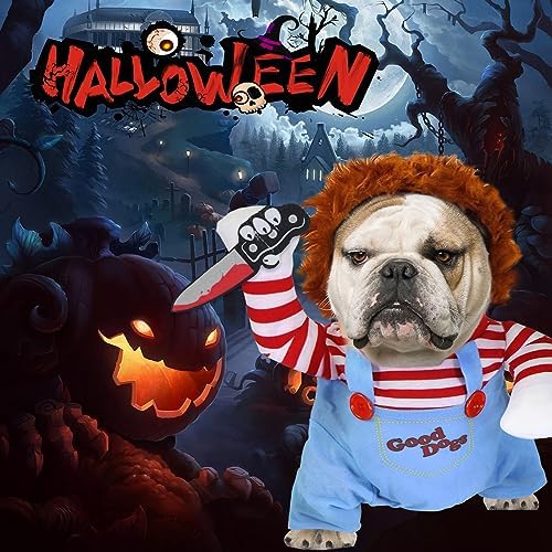 GOYOSWA Dog Halloween Costumes, Pet Deadly Doll Dog Costume Funny Dog Costumes Dog Halloween Costume Clothes for Small Medium Large Extra Large Dogs Pets (Small) - Image 2