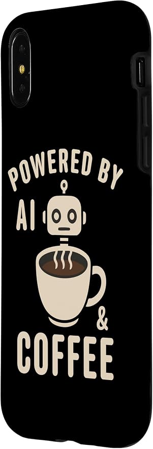 Powered by AI and Coffee Robot Case for iPhone X/XS - Image 2