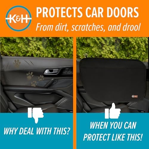 K&H Car Door Protector for Dogs, 2 Pack - 27x19in Black - Image 5