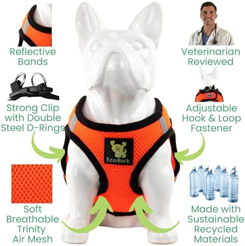 EcoBark Step in Dog Harness, Reflective Soft Ultra Padded Mesh Pet Vest - Image 3