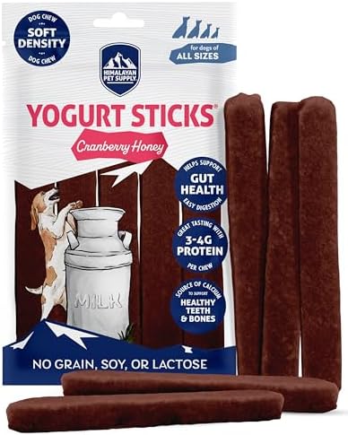Himalayan Dog Chew Yogurt Sticks, Probiotic Dog Treats, Cranberry, 5 Treats by HimalayanDogChew