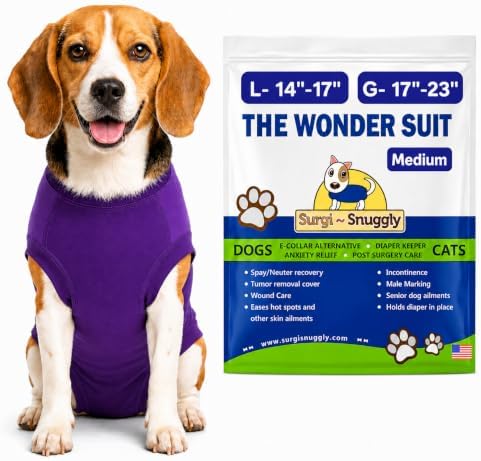 Surgi Snuggly Dog Surgery Recovery Suit, Cone Alternative, Spay/Neuter M by Surgi%7ESnuggly