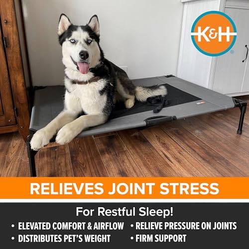 K&H Outdoor Elevated Dog Bed for Large & Extra-Large Pets, Gray, XL 50x32in - Image 3
