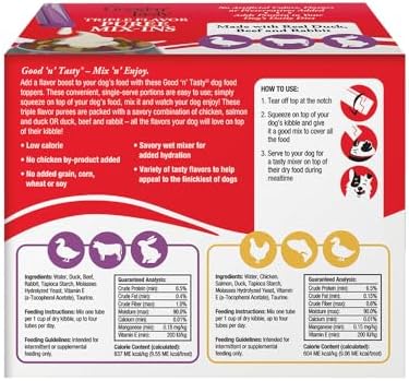 Good 'n' Tasty Puree Mix-Ins Dog Food Topper & Treat, Variety Pack, 32 Ct - Image 3