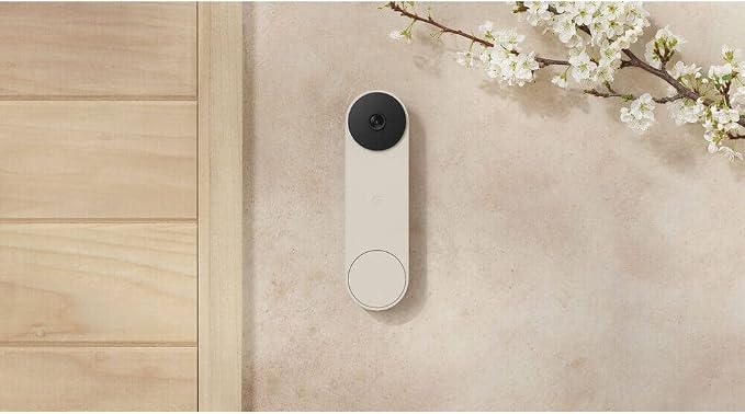 Google Nest Doorbell (Battery) - Linen | 6x digital zoom video doorbell, HD, 24/7 live view, Night vision, HDR, works with Google Home & Gemini - Image 2