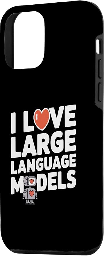 iPhone 12 mini Funny Robot AI Lover I love large language models LLMs Case - Image 2