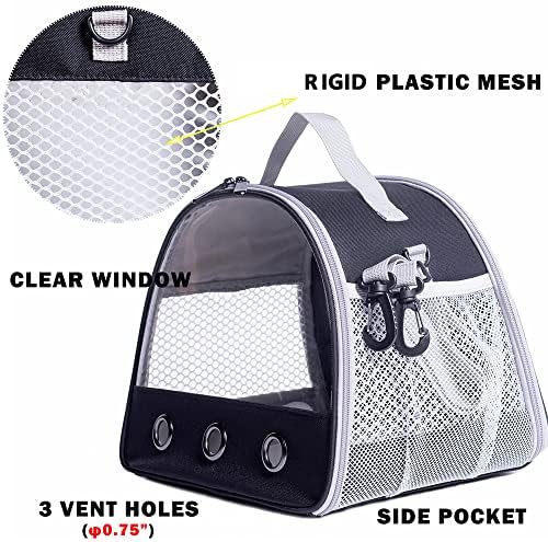 Guinea Pig Carrier, Small Animal Bird Rabbit Turtle Carrier Bag, African Hedgehog Portable Travel Carrier Outdoor Hangbag, Bird Rabbit Guinea Pig Squirrel Carrier - Image 3