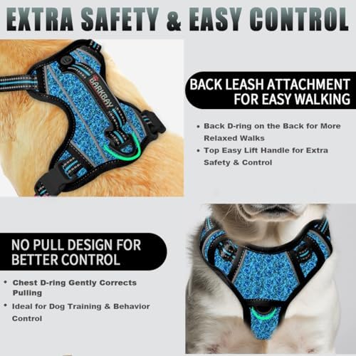 BARKBAY Dog Harness for Small Sized Dog No Pull Dog Vest ID Tag Pocket - Image 3