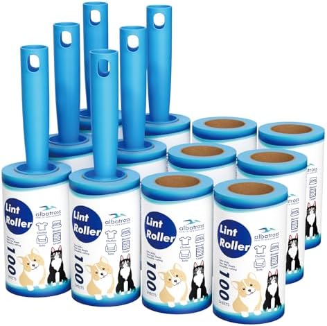 Lint Rollers for Pet Hair Extra Sticky, 1200 Sheets Mega Value Set Lint Rollers for Pet Hair Removal, Dog and Cat Lint Remover for Clothes, Furniture, Carpet by AlbatrossHealthNewEngland