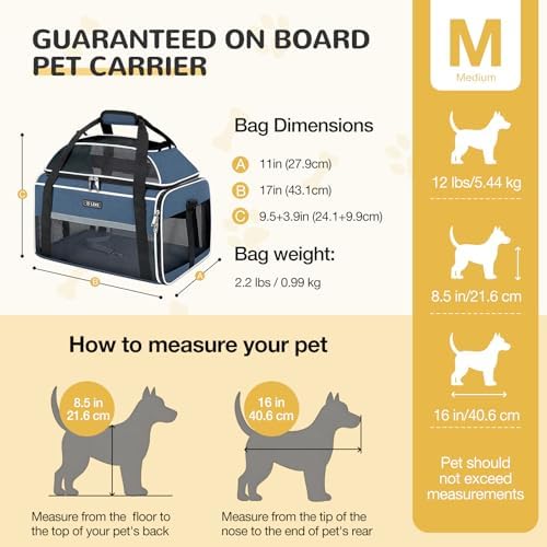 Lekereise Top-Expandable Pet Carrier 17x11x9.5 Inch Alaska Hawaiian Airline Approved Soft Sided Underseat to 12lbs Travel Carriers for Small Dogs and Cats with Locking Safety Zippers Anti-Scratch Mesh - Image 3