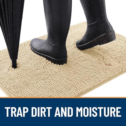 OLANLY Dog Door Mat for Muddy Paws 59x20, Super Absorbent Chenille Mud Mat - Image 2