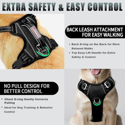 BARKBAY Dog Harness for Medium Sized Dog No Pull Dog Vest ID Tag Pocket - Image 3