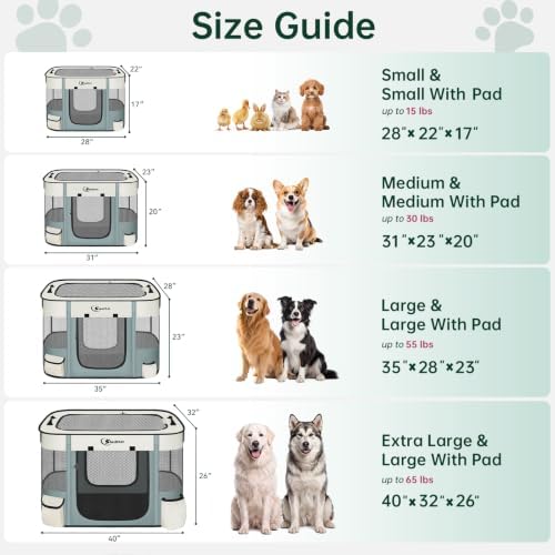 Siedihit 40" Dog Playpen,Cat Puppy Pen, Pet Portable Crate Indoor Outdoor - Image 2