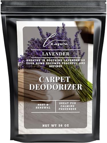 Lapew Lavender Carpet Deodorizer Powder - Pet Safe Freshener for Vacuuming | Scented Odor Eliminator for Home | 36 oz by Lapew