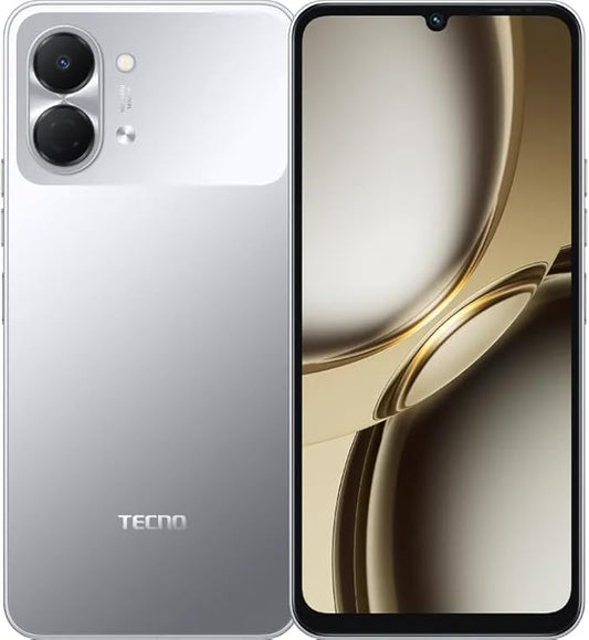 Tecno Spark 3 GO Ai 4G LTE (128GB + 4GB) (Compatible with Tmobile Mint Tello Boost Mobile and Worldwide) Dual SIM 6.74" 13MP Camera Model KN3 (Titanium Gray) by TECNO
