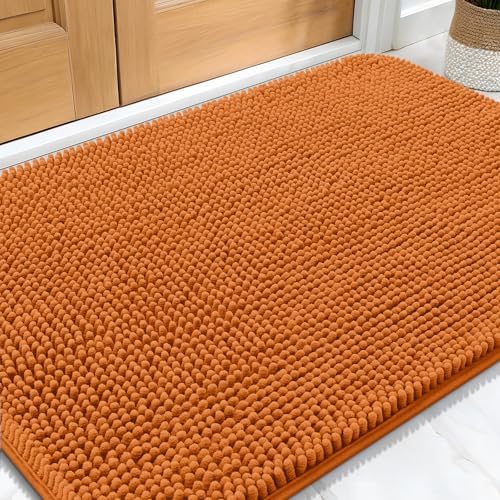 OLANLY Dog Door Mat for Muddy Paws 34x21, Super Absorbent Chenille Mud Mat by OLANLY