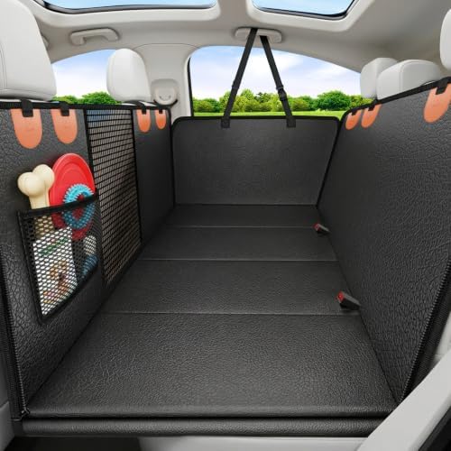URPOWER PU Leather Hard Bottom Dog Car Seat Cover, Back Seat Extender by URPOWER