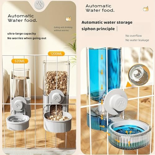 GPY Automatic Hanging Gravity Pet Feeder and Water Dispenser Set - Image 4