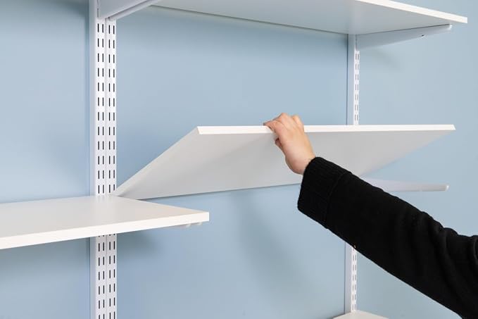 Organized Living freedomRail Wood Shelf, 24-inch x 14-inch - White - Image 4