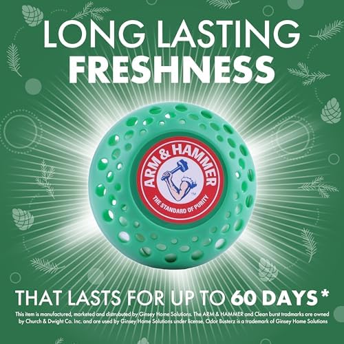 Arm & Hammer OdorBusterz® Odor Eliminator Balls, Forest Pine, 3 Count – Baking Soda Odor Control for Closets, Drawers, Hampers & Small Spaces - Image 3