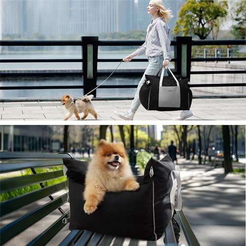 Lesure Dog Car Seat for Small Dogs,Booster Car Bed for Puppy Under 25lbs - Image 5