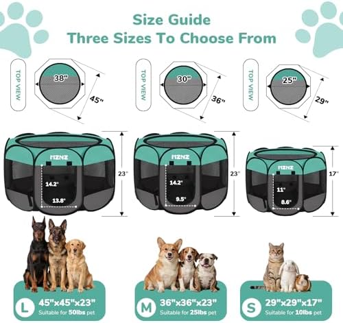 Dog Cat Small Animal Puppy Playpen Crate, Small, Blue - Image 2