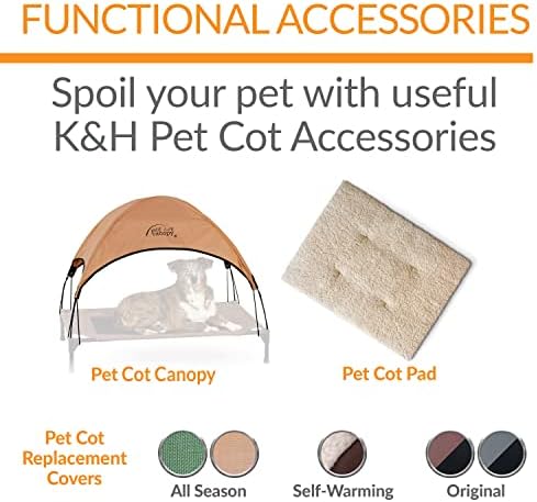 K&H Bolster Dog Cot Cooling Indoor/Outdoor Dog Bed,Charcoal Small 17" X 22" - Image 6