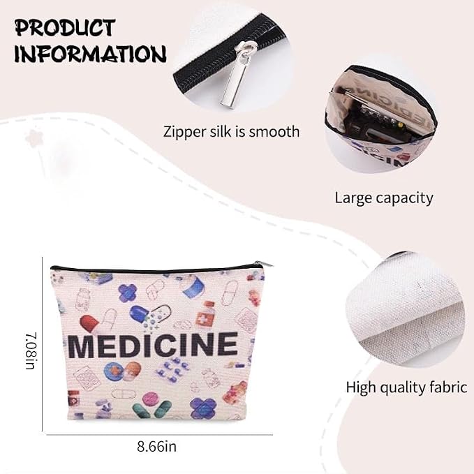 Small Emergency Medical Bag Organizer Pouch Survival Medicine Bag Doctor Retirement Gifts from Nurse Pouch Bag for Work Supplies Nursing School Essentials for Women Pharmacy Student Pouch Gift Ideas - Image 2