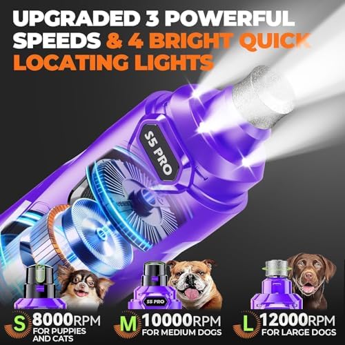 Whisper Quiet Dog Nail Grinder Safe & Stress-Free for Sensitive Dogs Cats - Image 3