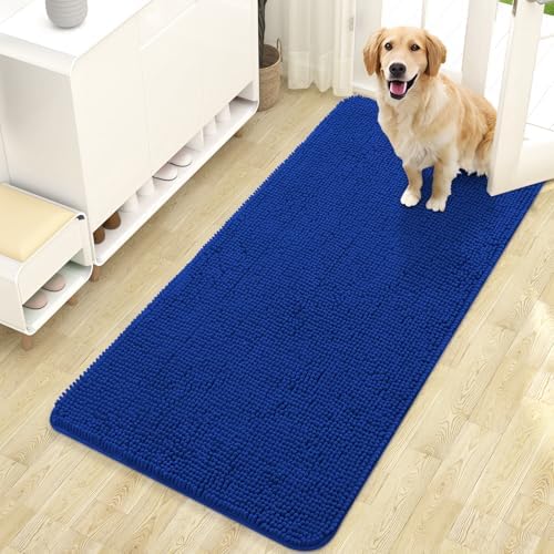 OLANLY Dog Door Mat for Muddy Paws 47x24, Super Absorbent Chenille Mud Mat by OLANLY