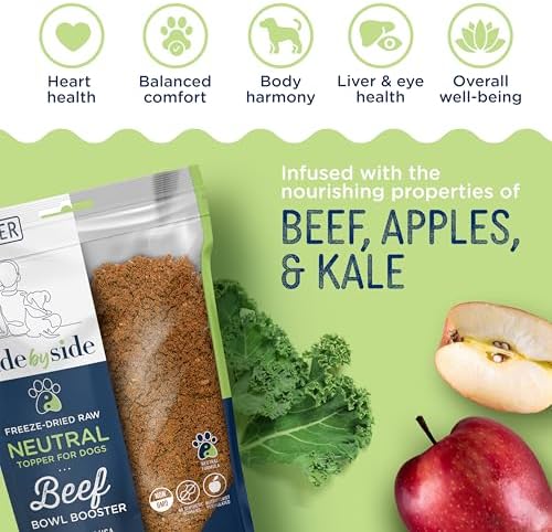 Side by Side Beef Bowl Booster - Neutral Freeze-Dried Dog Food Topper for All Breeds - Made with Nutrients & Whole Raw Foods Toppers for Dogs - No Artificial Additives or Fillers (4 oz., 2-Pack) - Image 7
